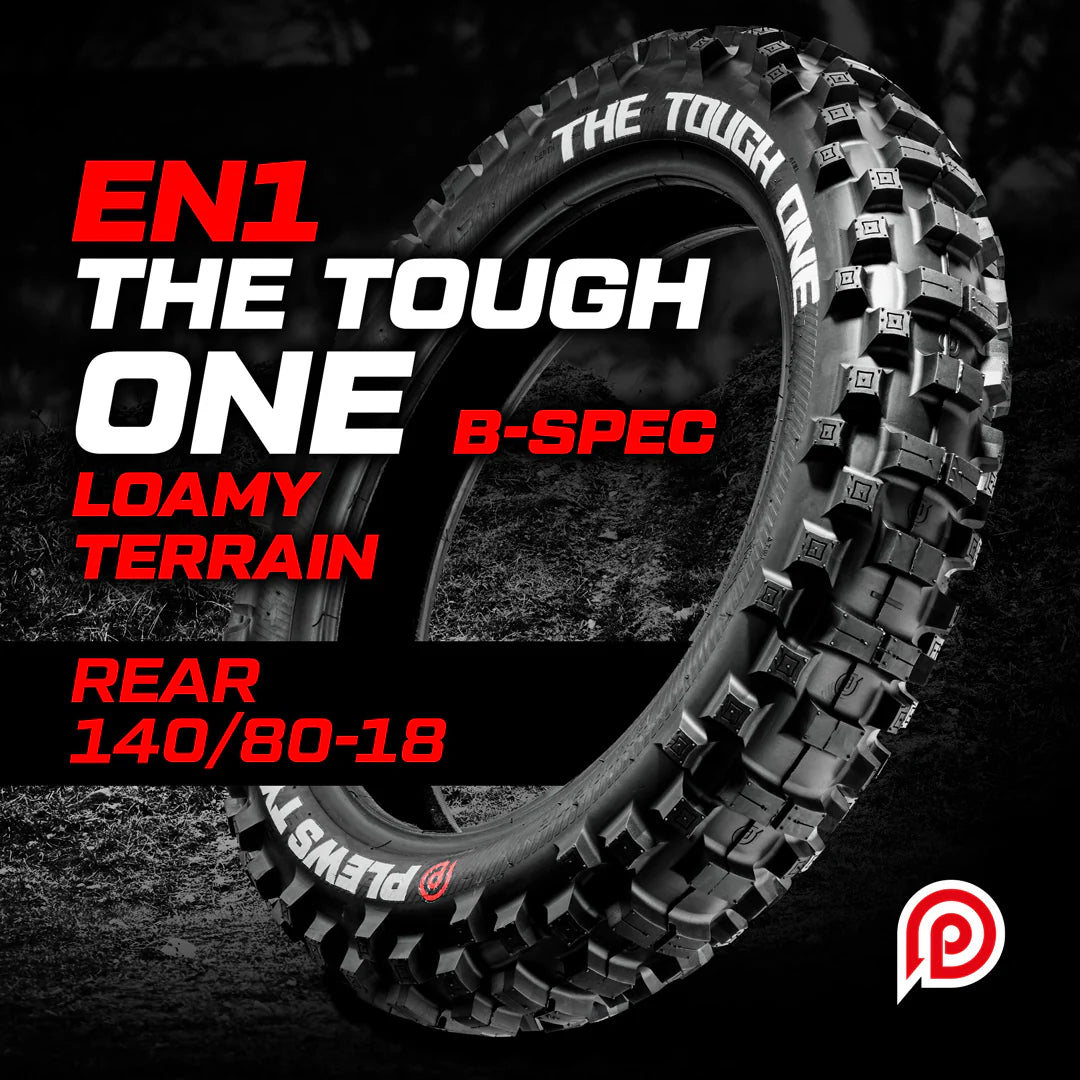 Plews EN1 The Tough One 140 / 80 - 18 inch Rear Enduro Tyre Spec B 15mm