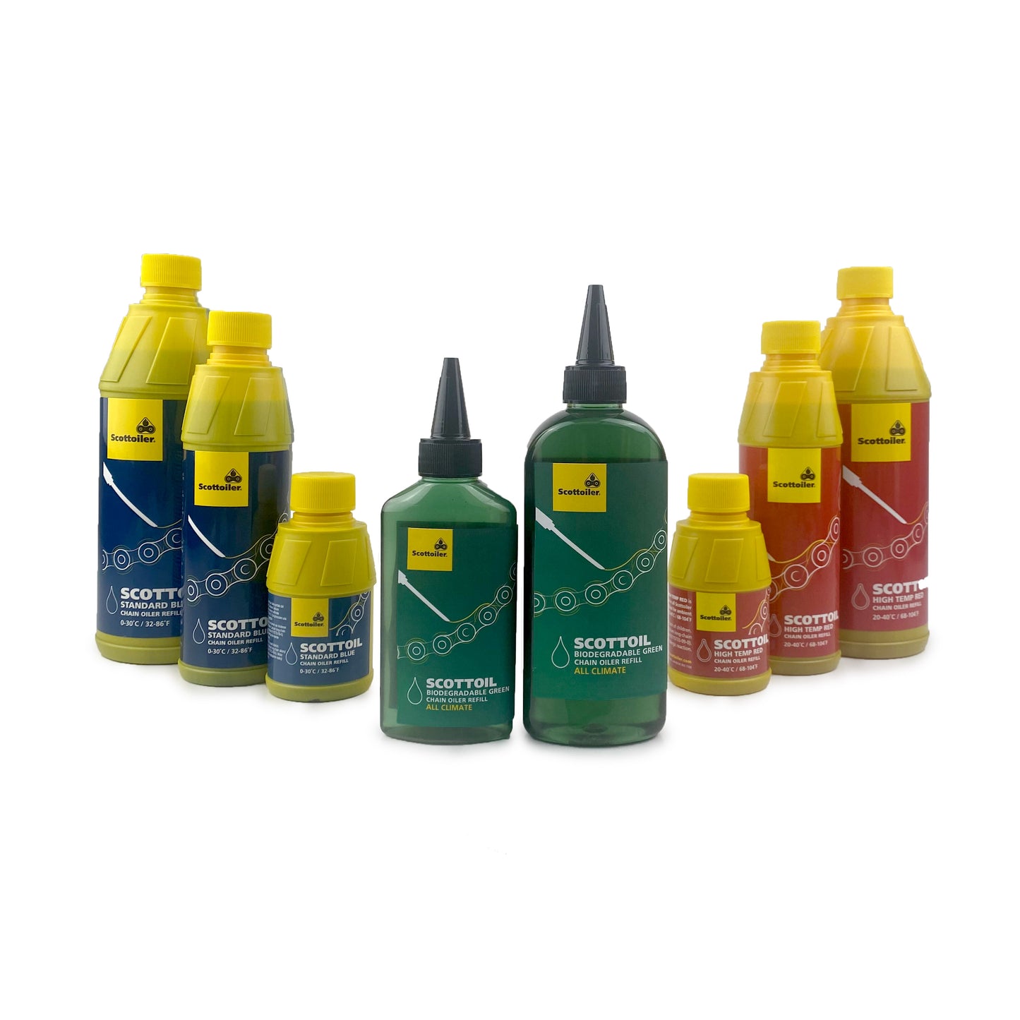 Scottoiler 500ml/16.9 fl.oz. of All Climate Biodegradable Green Scottoil